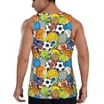thumbnail image 3 of Fotbe Various Balls Pattern Men's Quick Dry Workout Tank Top Gym Muscle Tee Fitness Bodybuilding Sleeveless T Shirt Breathable Workout Shirt-Large, 3 of 9