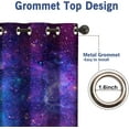 thumbnail image 5 of Galaxy Blackout Curtains Outer Space Nebula Universe Starry Sky Stars Decor for Home Bedroom Living Room Grommet Window Drapes 2 Panel Set, 52"x84", 5 of 6