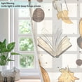thumbnail image 4 of Yayeee Window Curtains Light Filtering 63"x42" Grommet Panel Pair Home Living Room Decor, Beige Fall Books, 4 of 7