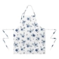 thumbnail image 2 of Pioneer Flower Floral Print Pattern Apron for Women and Men, Cotton Linen Waterproof with Pockets, Adjustable, 33x27 Inch for Kitchen, Gardening, BBQ, Salon, 2 of 6
