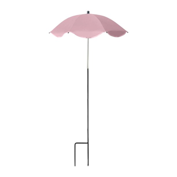 Sombrilla para plantas de exterior, cubierta para plantas, fácil instalación, decoración, dosel resistente, ángulo ajustable para plantas en macetas Rosa