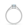 thumbnail image 2 of ANGARA Natural Classic Prong-Set Round Aquamarine Solitaire Engagement Ring in 14K White Gold for Women (Size-6mm) | March Birthstone, Anniversary, Jewelry Gift for Women | Natural Aquamarine Ring, 2 of 11
