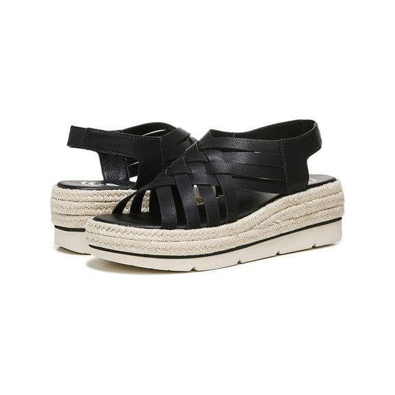 Dr. Scholl's Womens Off Site Faux Leather Strappy Wedge Sandals
