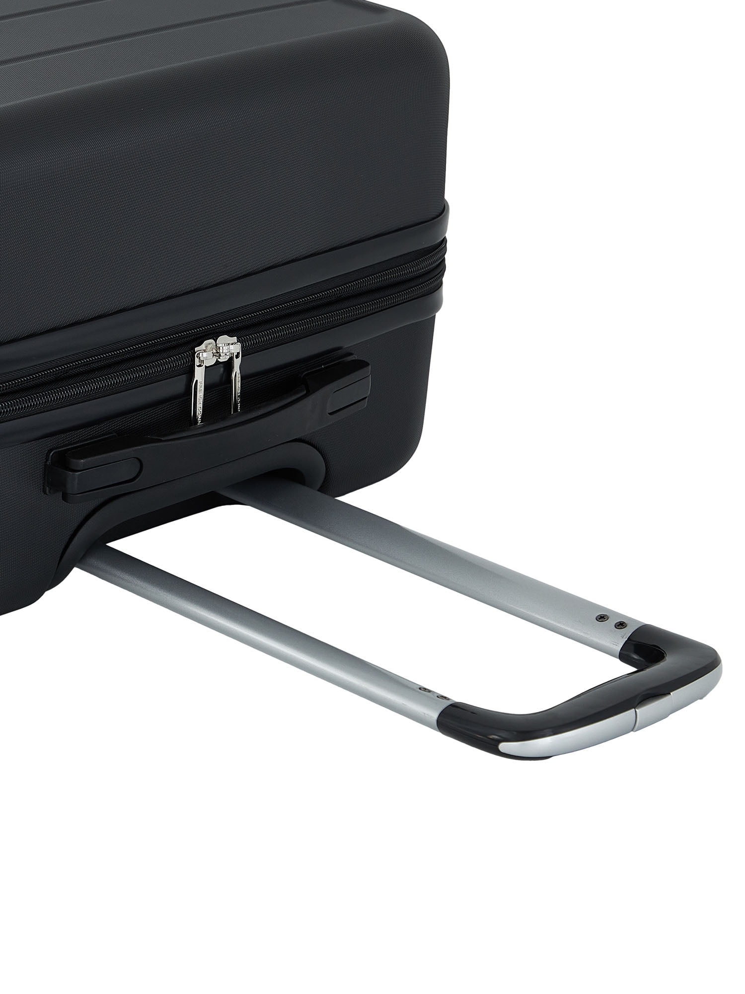 French Connection 22in Expandable Rolling Carry-on with Cup Holder, Black