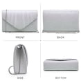 thumbnail image 3 of Dasein Women's Evening Bag Pleated Envelope Clutch Handbag Wedding Party Bridal Purse, 3 of 8