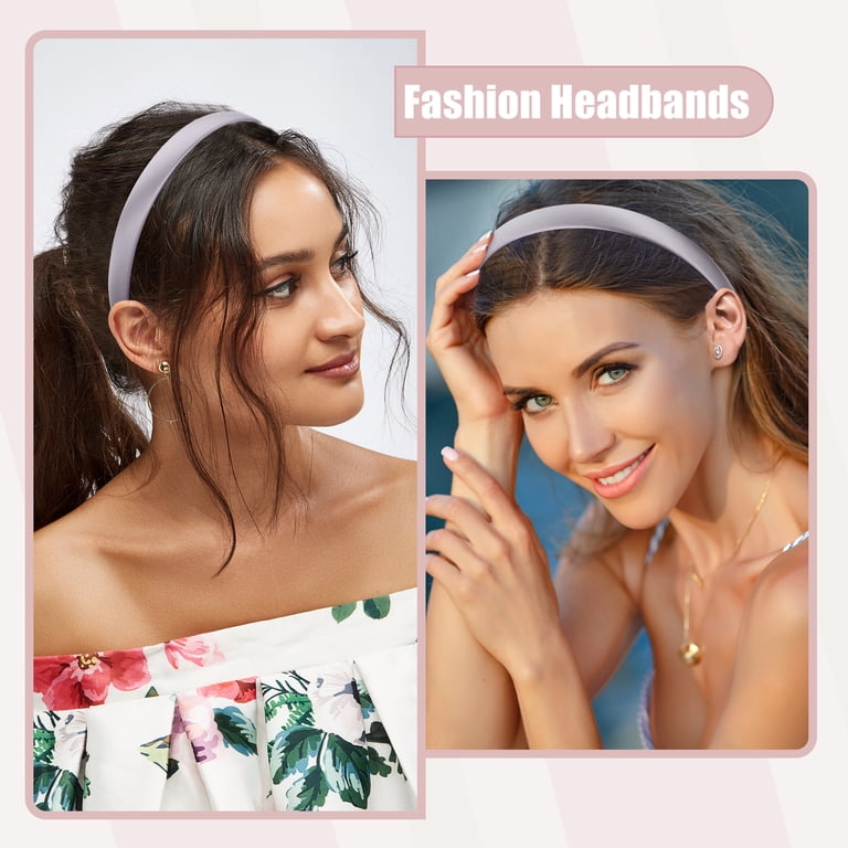 Unique Bargains 2 Pcs Solid Simple Satin Headbands Fashion  display picture 1