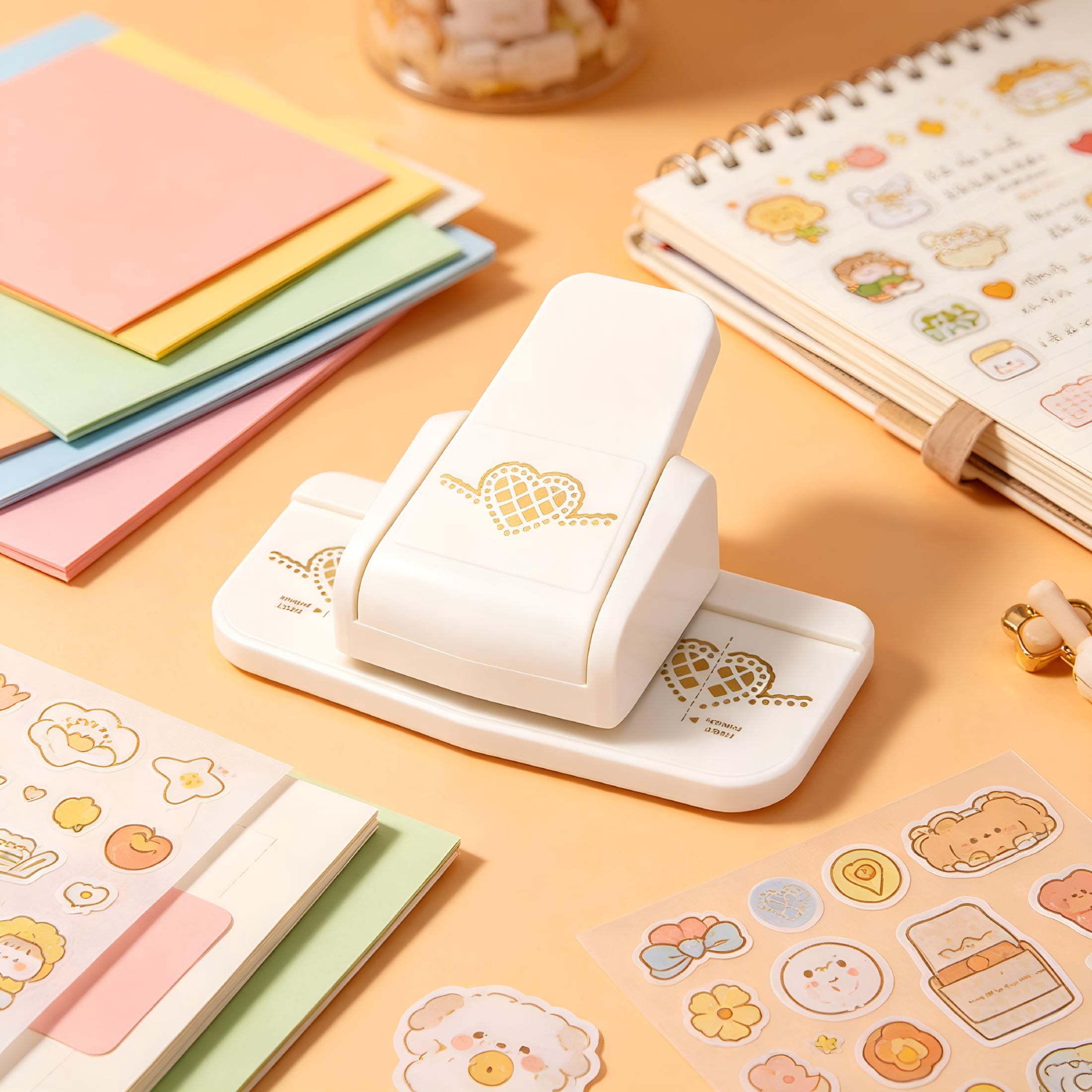 CCOCC Border Punch,Border Craft Punch Flower Design Embossing Punch Tools Scroll Punch for Scrapbooking Wedding Cards Decoration Diy Arts,Paper Craft Punches(Heart)