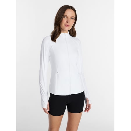 Avia Women's and Women's Plus SoftSculpt Zip Up Active Jacket, Sizes XS-4X