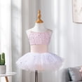 thumbnail image 7 of Girls Camisole Tutu Leotard with Sparkle Mesh and Bow Straps,Ballet Dance Dress, 7 of 7