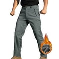 thumbnail image 7 of BRGZLK Men's Cargo Trousers, Fleece-Lined Hiking Pants, Waterproof Snow Ski Pants, Outdoor Ski Softshell Ski Pants, Hiking Zipper Bottoms, 7 of 7