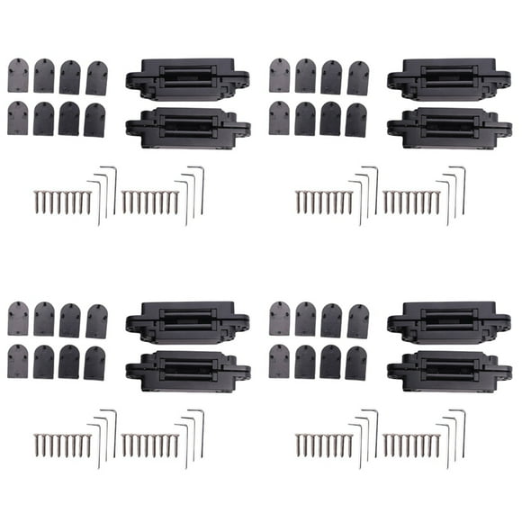 8Pcs 6 Inch Concealed Door Hinges Invisible Hinges Concealed Hinges 180 Degree Swing Hinge 3 Way Adjustable Butt Hinge A