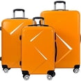 thumbnail image 1 of Tiktun Valise PC+ABS Coque Rigide Légère Durable Roues Pivotantes Valise Orange Ensemble 3 Pcs (20 Pouces"/24 Pouces"/28 Pouces Pouces), 1 of 8