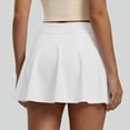 thumbnail image 4 of PBFRDSJ Womens Flowy Wrap Skirt Y2K High Waisted Athletic Skorts with Build-in Shorts Side Slit Mini Tennis Skirt, 4 of 5