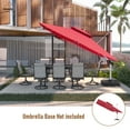 thumbnail image 2 of CASAINC 11FT Patio Umbrella Outdoor Square Double Top Umbrella in Red (without Umbrella Base), 2 of 8