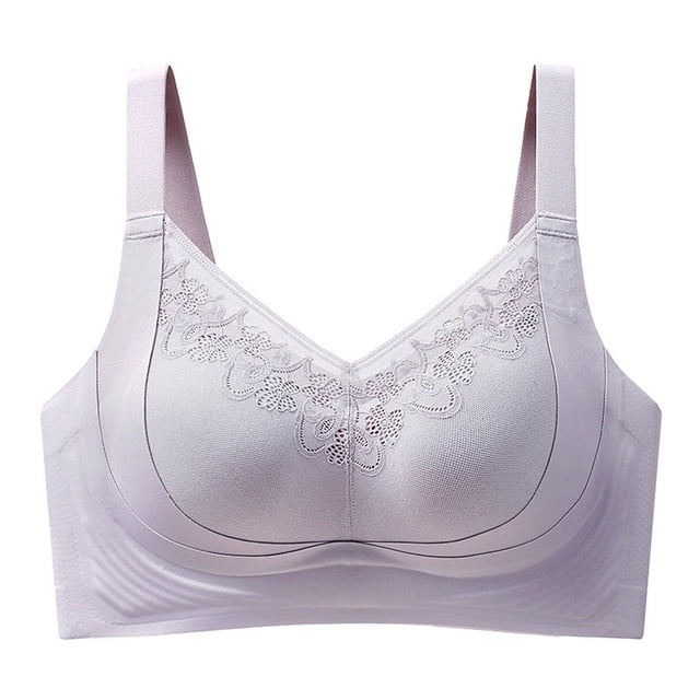 Seamless Wireless Comfort Bra with Full Coverage Everyday Wear for Daily Home Casual All Day Support Crewneck Design