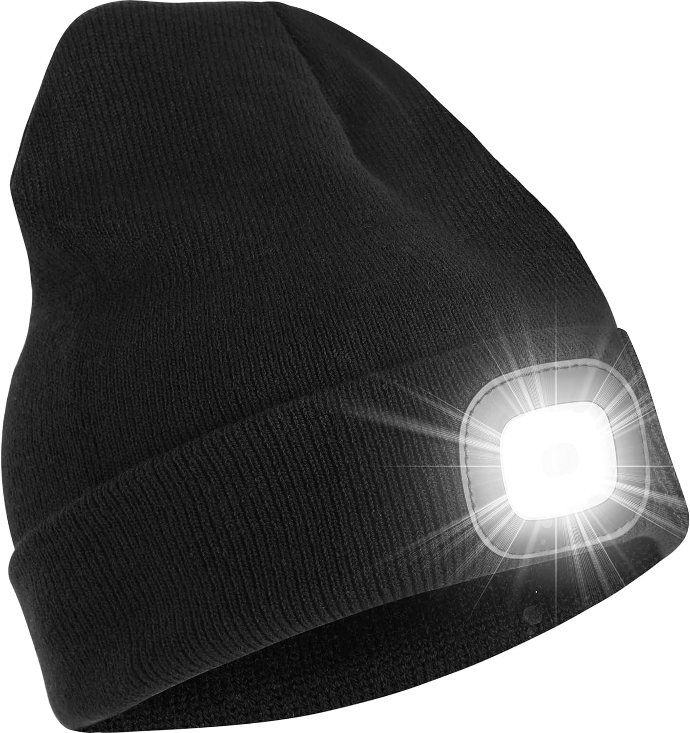 Unisex Beanie Hat with Light, USB Rechargeable LED Headlamp Hat Night Light Cap Christmas Stocking Stuffers Gifts for Men Dad Father Husband (Royal Blue)