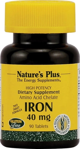 Natures Plus Iron-40-mg. - 90 tablets