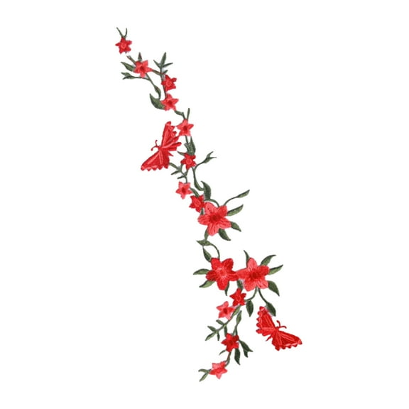 Handmade Embroidered Floral Patch - 10 Styles, Iron-on/Sew-on Design, Decorative for Clothes/Bags/Jeans Repair