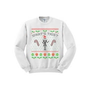 What's This Nightmare Before Christmas Crewneck Sweatshirt Large White
