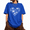 Blue, variant on UNISHE Women's Floral Heart Graphic Short Sleeve T-Shirt Cream Oversized White Line Art Nature Tee