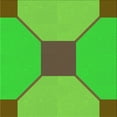 thumbnail image 1 of Ahgly Company Machine Washable Indoor Square Transitional Dark Lime Green Area Rugs, 4' Square, 1 of 7