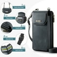 thumbnail image 4 of Dteck Phone Wallet Bag with Large Capacity Card Slots Cash Zipper Pocket, RFID Blocking Hand Strap and Crossbody Shoulder,Black, 4 of 10