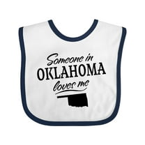 Inktastic Someone in Oklahoma Loves Me Boys or Girls Baby Bib
