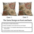 thumbnail image 6 of Brown Rust Red Vintage Floral Pillow Covers 18x18 Rustic Flowers Botanical Print Decorative Throw Pillows Outdoor Country Decorations Pillow Cases for Couch Sofa Bed Decor Set of 2, 6 of 6