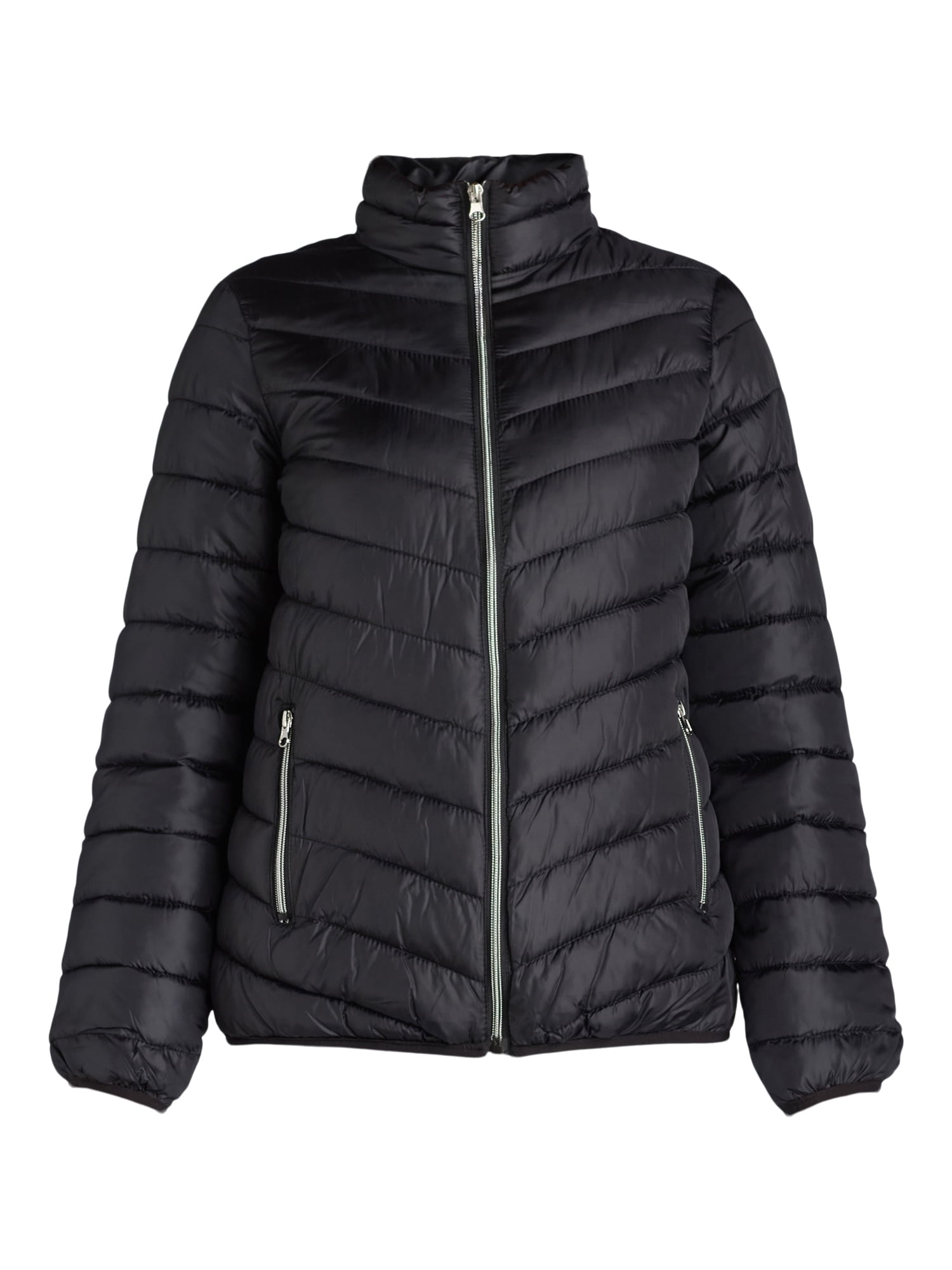Big Chill Women's and Women’s Plus Packable Puffer Jacket, Midweight, Sizes S-3X