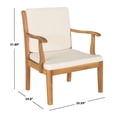 thumbnail image 5 of Safavieh 4-Piece Wood Outdoor Patio Dining Set with Cushion, Teak Brown, 5 of 8