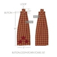 thumbnail image 3 of VHC Brands Star Cotton Primitive Tabletop Fabric Loop Appliqued Kitchen Towel, King, Burgundy Red, 3 of 6