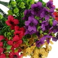 thumbnail image 2 of 12 piezas de flores artificiales decorativas, ramos de flores violetas falsas, tallos de flores realistas de imitación., 2 of 6
