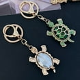 thumbnail image 5 of BAYAIXZ Colorful Diamond Encrusted Metal Cute Turtle Car Keychain Creative Gifts (Green,One Size), 5 of 6