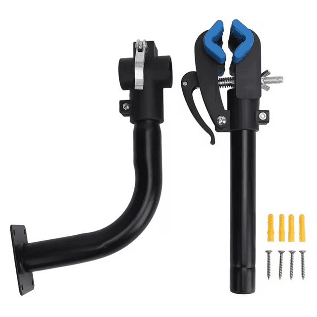 Pince de Réparation de Vélo Murale Support de Réparation de Vélo Réglable pour Entretien de Vélo de Route Montagne, 1 x Pince 1 x Base 4 x Bouchons d'Expansion 4 x Vis, Noir
