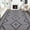 Black tone, variant on Yesurprise 8x10ft Modern Pattern Area Rugs - Black Tone, 1150Gsm Polyester, 350Gsm Velvet, Printed Carpet
