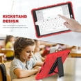 thumbnail image 5 of Shockproof Case for iPad 10.2 (9th/8th/7th Generation, 2021/2020/2019 Release), Kids Friendly Heavy Duty Rugged Hybrid Protective Tablet Cover with Kickstand, Red, 5 of 7