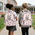 thumbnail image 4 of DISNIMO Panda Flower Printed Kids School Backpack for Girls 17" Lightweight Backpack with Padded Straps and Front Zipper Pocket for Elementary Middle Students Back to School Gifts, 4 of 7