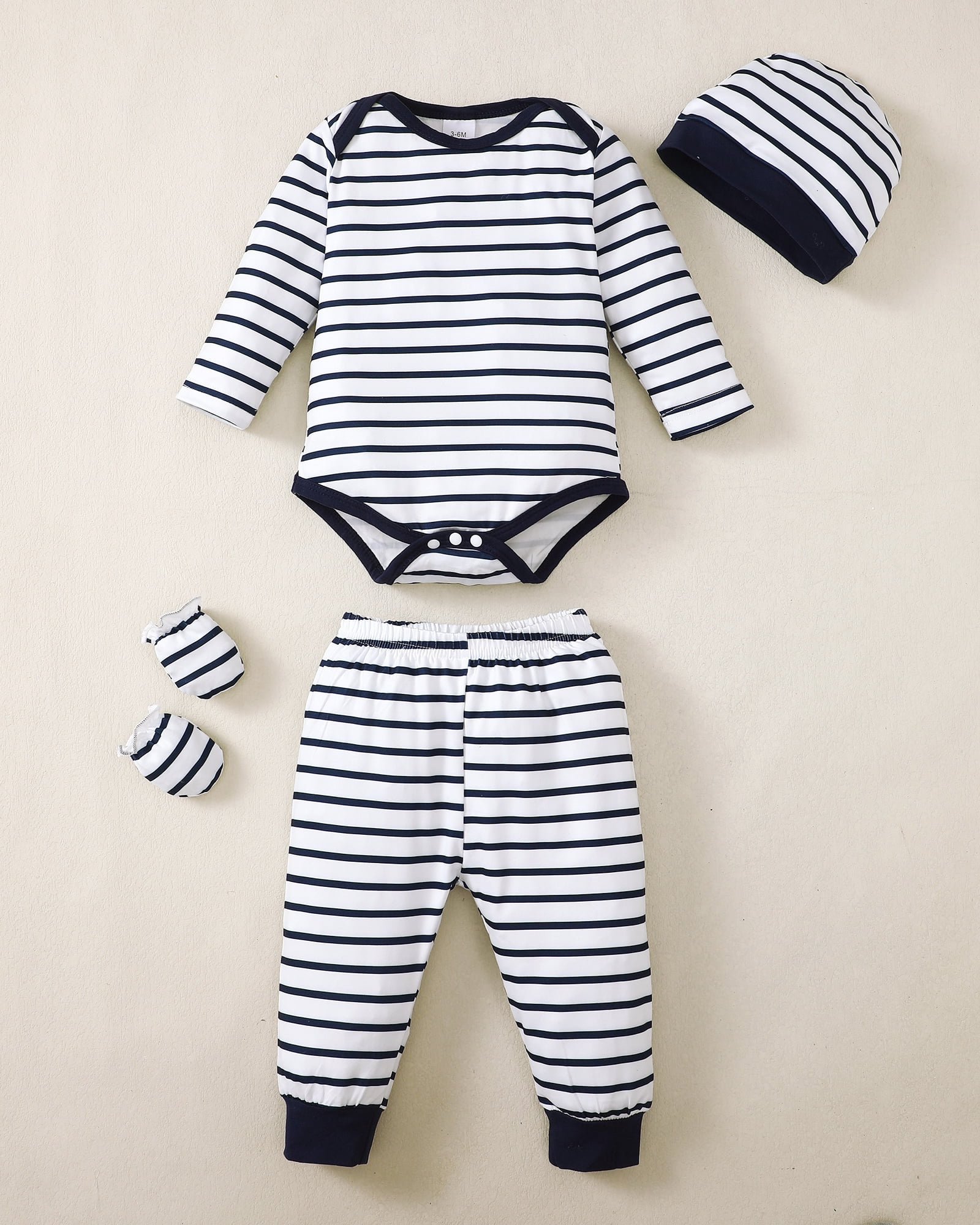Newborn Baby Boys Outfits 3 Months Boys Pant Sets Newborn Boys 16 Pieces Layette Gifts Set Long Sleeve Romper Top Pants Hat Set Multicolor