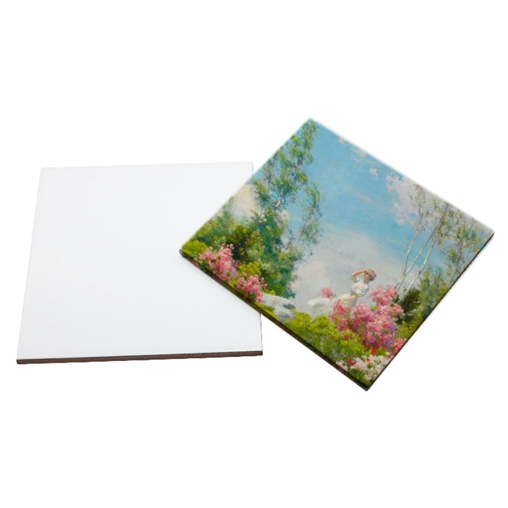 20pcs 4" x 4" Sublimation Blank White Square Ceramic Tile Dye Heat Transfer Thermal Craft Custom