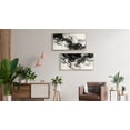 thumbnail image 3 of Euroco Modern Minimalist Abstract Wall Art Set of 2, Large Framed Canvas Prints Paintings Wall Decor, Black Gold Pictures for Hallway Office,20x40In, 3 of 8