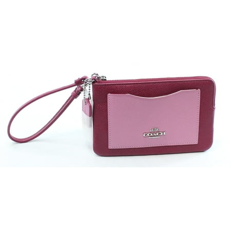 colorblock embossed wristlet marshmallow coach zip corner pink dialog displays option button additional opens zoom