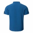 thumbnail image 3 of ohmzyzo Mens Henley Short Sleeve Shirts Casual Lightweight Beach Shirts Collarless Button Tops Hippie Summer Clothes Blue S, 3 of 7
