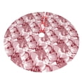 thumbnail image 5 of Cauagu 36" Christmas Tree Skirt Orchids Flowers Pattern Christmas Tree Decorations Tree Mat for Xmas Decorations Occasion Holiday Home Decor -36", 5 of 7