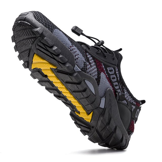 Zapatos De Senderismo Zapatos descalzos para hombre, cordones elásticos transpirables de goma antideslizante para senderismo y ciclismo Ndcxsfigh Para Estrenar