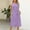 Purple, variant on Summer Dresses for Women under $10! Xqxayjr Womens Summer Sleeveless T Shirt Dress Casual Crew Neck Tie Waist Side Split Midi Dresses Loose Vacation Beach Sundress with Pockets