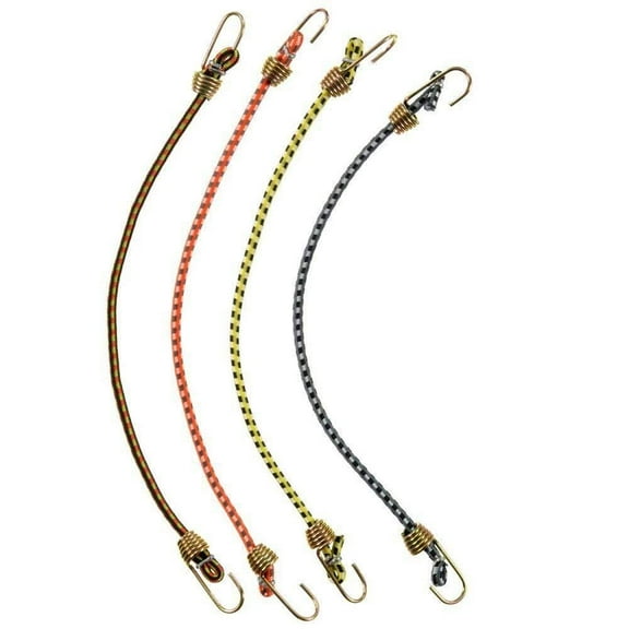Wideskall 8 Pieces 10" inch Mini Bungee Cords with Hooks, Assorted Color