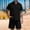 Black, variant on XiYing Golf Shorts Men, Men’s Drawstring Waist Short Pants Set - Casual Lapel Short Sleeve Shirt, Solid Color Fashion Outfit, Versatile for Beach, Sports & Daily Wear (1-Pack)