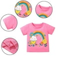 thumbnail image 2 of MXIEZI 2-8T Baby Girls Cotton T-Shirts Kids Crewneck Tees Toddler Summer Cartoon Short-Sleeve Tees Tops, 2 of 9