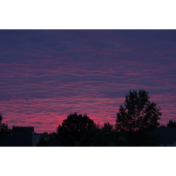 Sky Evening Purple Sunset Pink Blue Dusk Horizon Inch By 30 Inch Laminated Poster With Bright Colors And Vivid Imagery Fits Perfectly In Many Attractive Frames Walmart Com Walmart Com