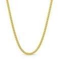 thumbnail image 3 of 10K Solid Yellow Gold Cuban Curb Link Chain Necklace 16" 18" 20" 22" 24" GUARANTEED 10K PURE GOLD 2.6MM, 3 of 8